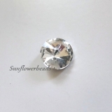 1 Rivoli, runder Glasstein 14 mm - kristall